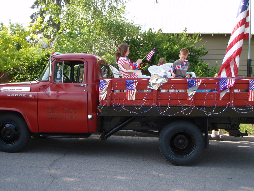 Big Sky Roofing Parade Truck